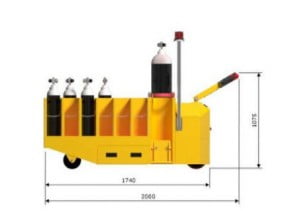 עגלה חשמלית להעברת בלוני חמצן -Gas Bottle Mover 4 עגלה חשמלית להעברת בלוני חמצן -Gas Bottle Mover 4