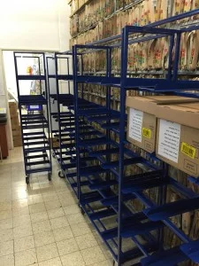 נצור עגלות להובלת ואחסנת תיקיות בנק ירושלים 2