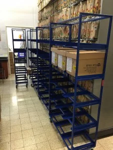 נצור עגלות להובלת ואחסנת תיקיות בנק ירושלים 3
