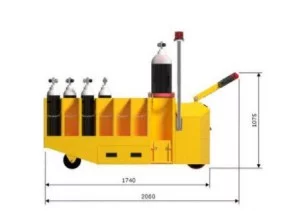 עגלה חשמלית להעברת בלוני חמצן -Gas Bottle Mover 4