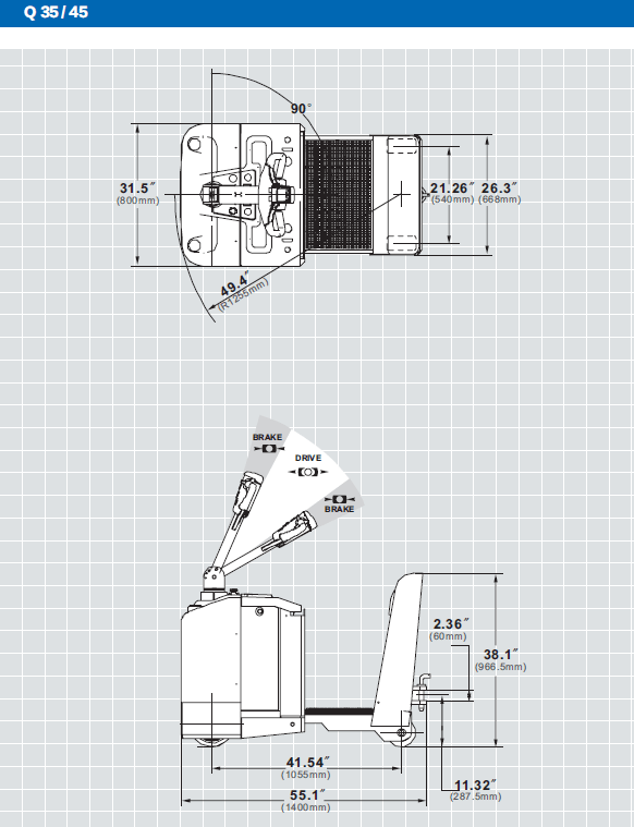 עגלות חשמליות לגרירה עד 9900 קג Q-35 1