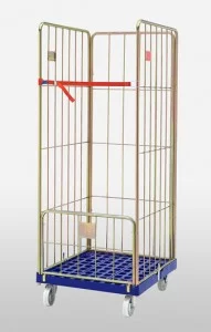 עגלות כלוב רשת בסיס פלסטיק נעול C-107 1
