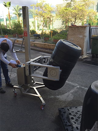 מלגזוןנירוסטהלהרמהוחביקהוהיפוךחביות,