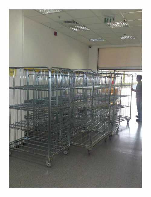 עגלות כלוב רשת