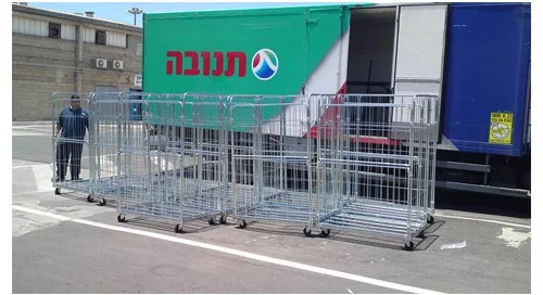 הספקת עגלות כלוב רשת לחברת תנובה