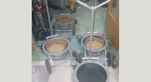 יצור עגלות להובלת מכלים קטנים לפי בקשת לקוח,