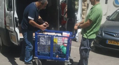 עגלת משא מברזל כולל דלתות צד