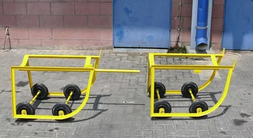 עגלת שינוע והצבת מתקן חביות תמונות מהשטח G