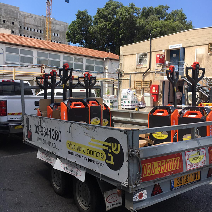 עגלת משטחים חשמלית אספקה בית חולים בלינסון עגלת משטחים חשמלית אספקה בית חולים בלינסון