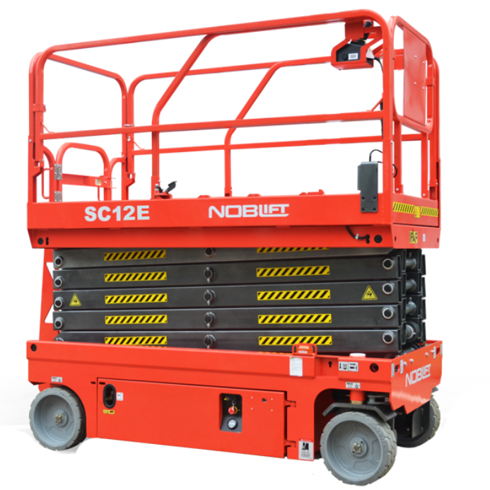 במת הרמה מספריים חשמלית 12 מטר דגם NOBLELIFT SC12E במת הרמה מספריים חשמלית 12 מטר דגם NOBLELIFT SC12E