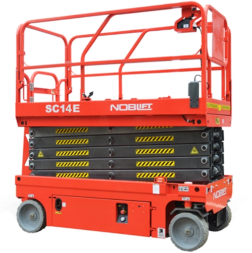 במת הרמה מספריים חשמלית 14 מטר דגם NOBLELIFT SC14E