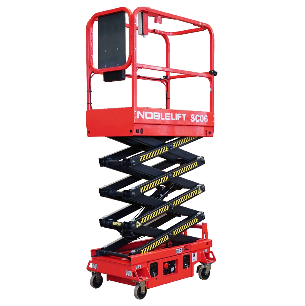 במת הרמה מספריים חשמלית קומפקטית 5.7 מטר דגם NOBLELIFT SC06E-E 4 במת הרמה מספריים חשמלית קומפקטית 5.7 מטר דגם NOBLELIFT SC06E-E